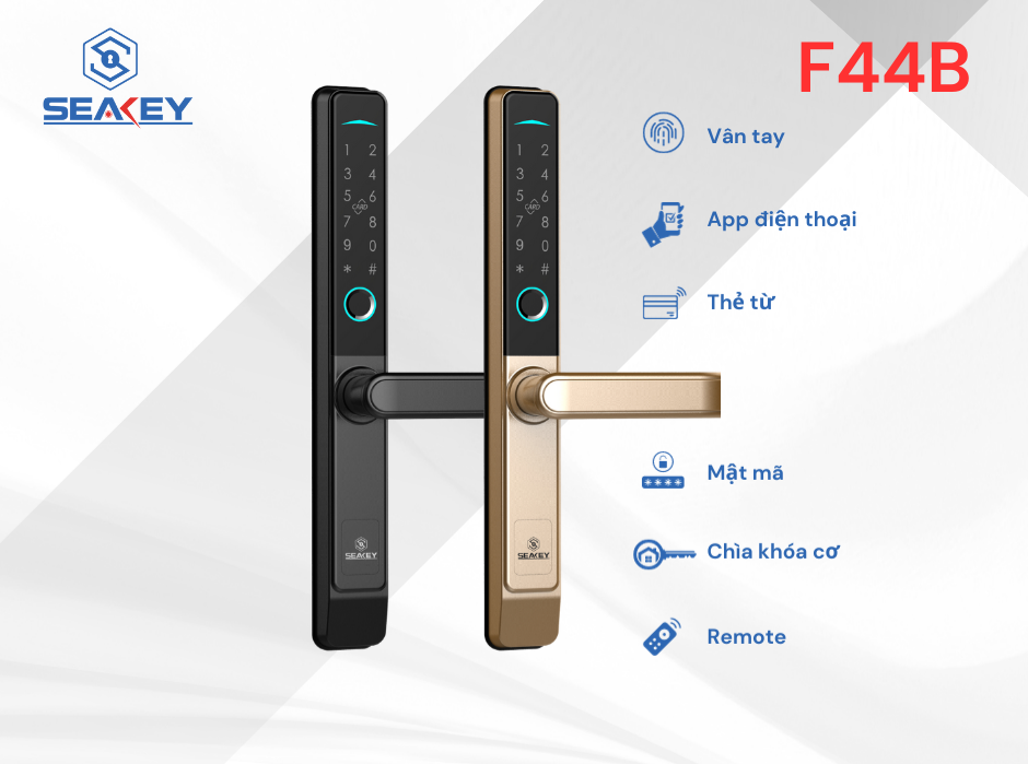 Khóa Vân Tay Seakey F44B cho cửa nhôm xingfa