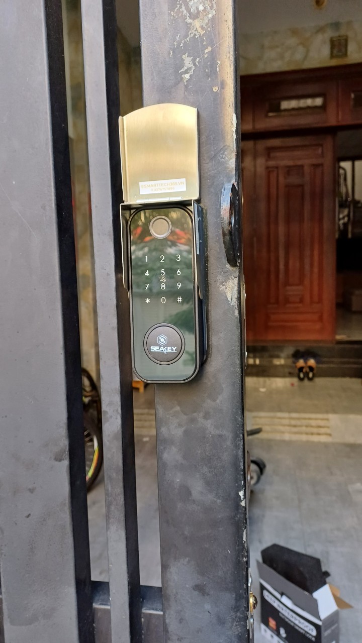 Khóa Cổng Vân Tay 2 Mặt Seakey C27B