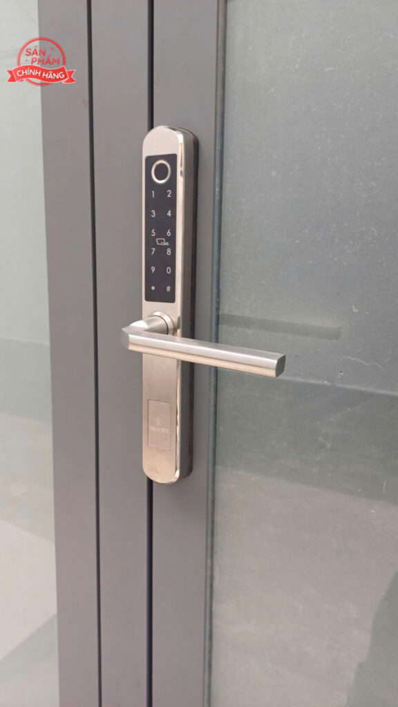 Khóa vân tay cửa nhôm Seakey F42B- màu bạc
