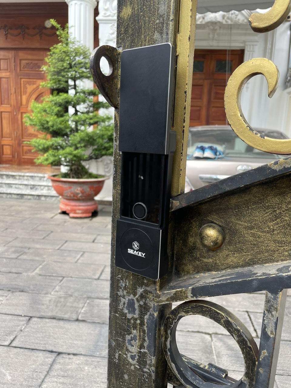 Khóa Cổng Vân Tay 2 Mặt SEAKEY C35B
